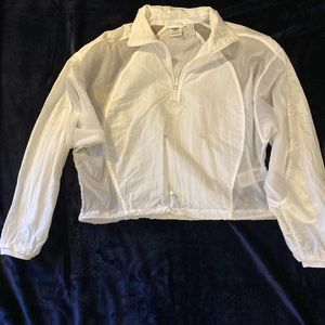 White addias women’s 1/2 ZIP TOP LAYER